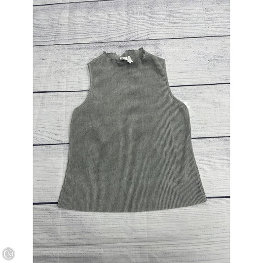 Top Sleeveless By Anthropologie In Silver, Size: S