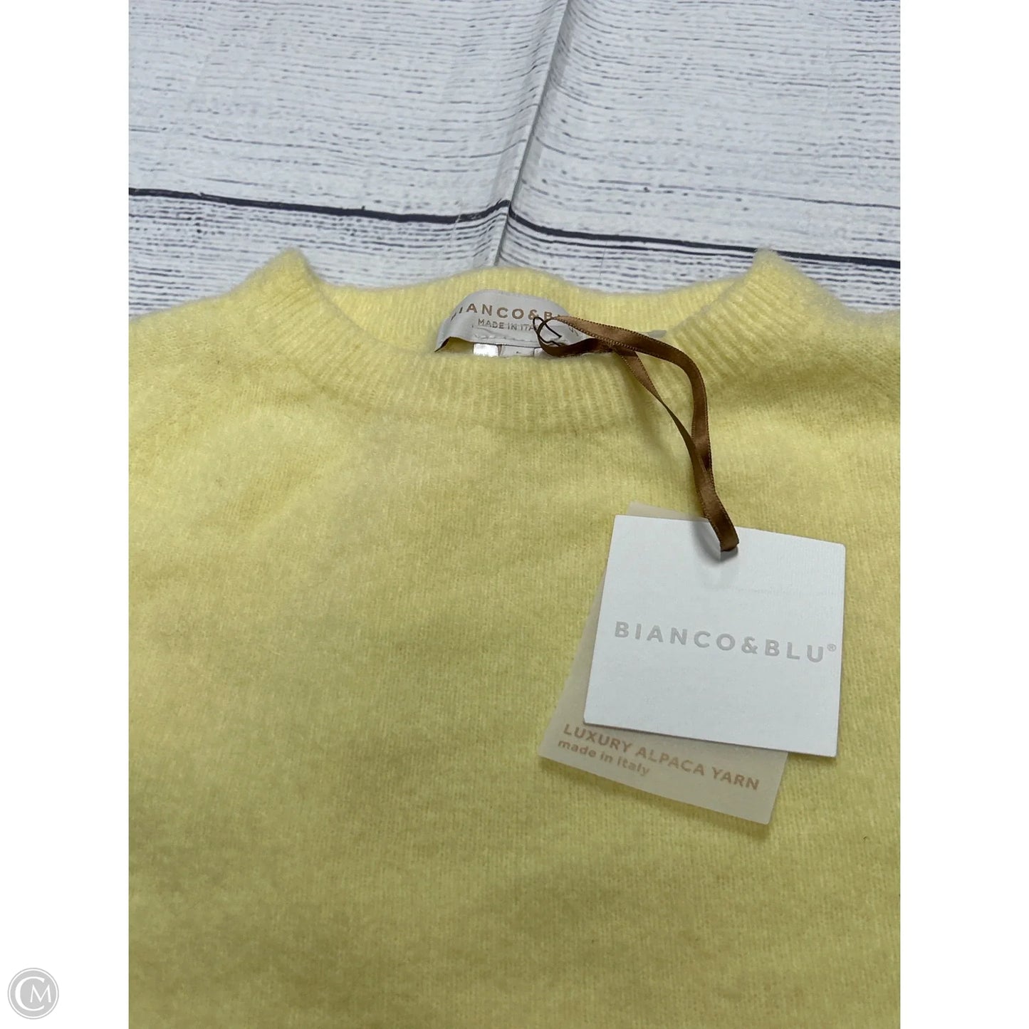 Sweater Short Sleeve By Clothes Mentor In Yellow, Size: L
