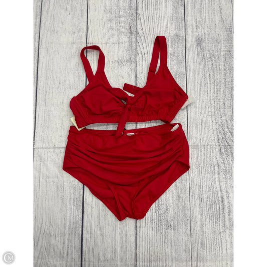 Swimsuit 2pc By Kona Sol In Red, Size: 1x