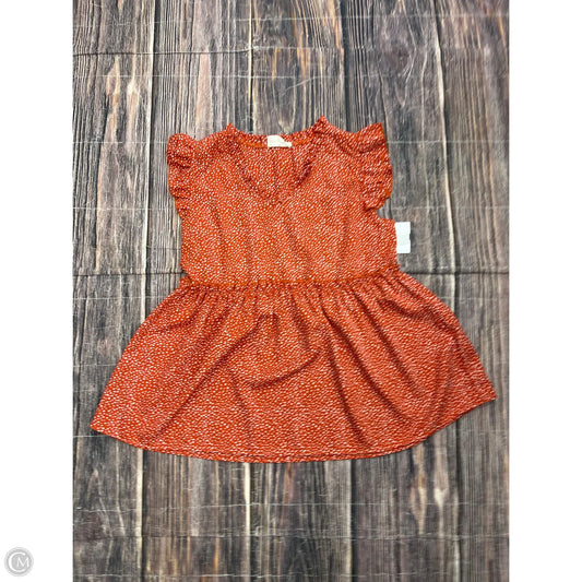 Top Short Sleeve By Betseys Boutique Shop In Orange, Size: S