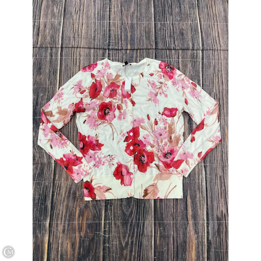 Cardigan By Talbots In Floral Print, Size: S