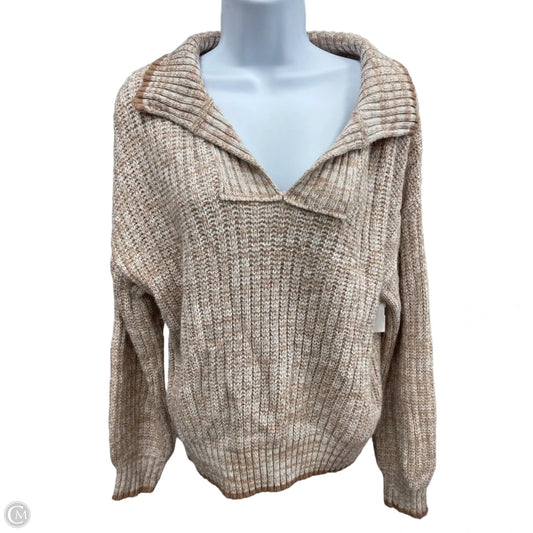 Sweater By Clothes Mentor In Cream & Pink, Size: L