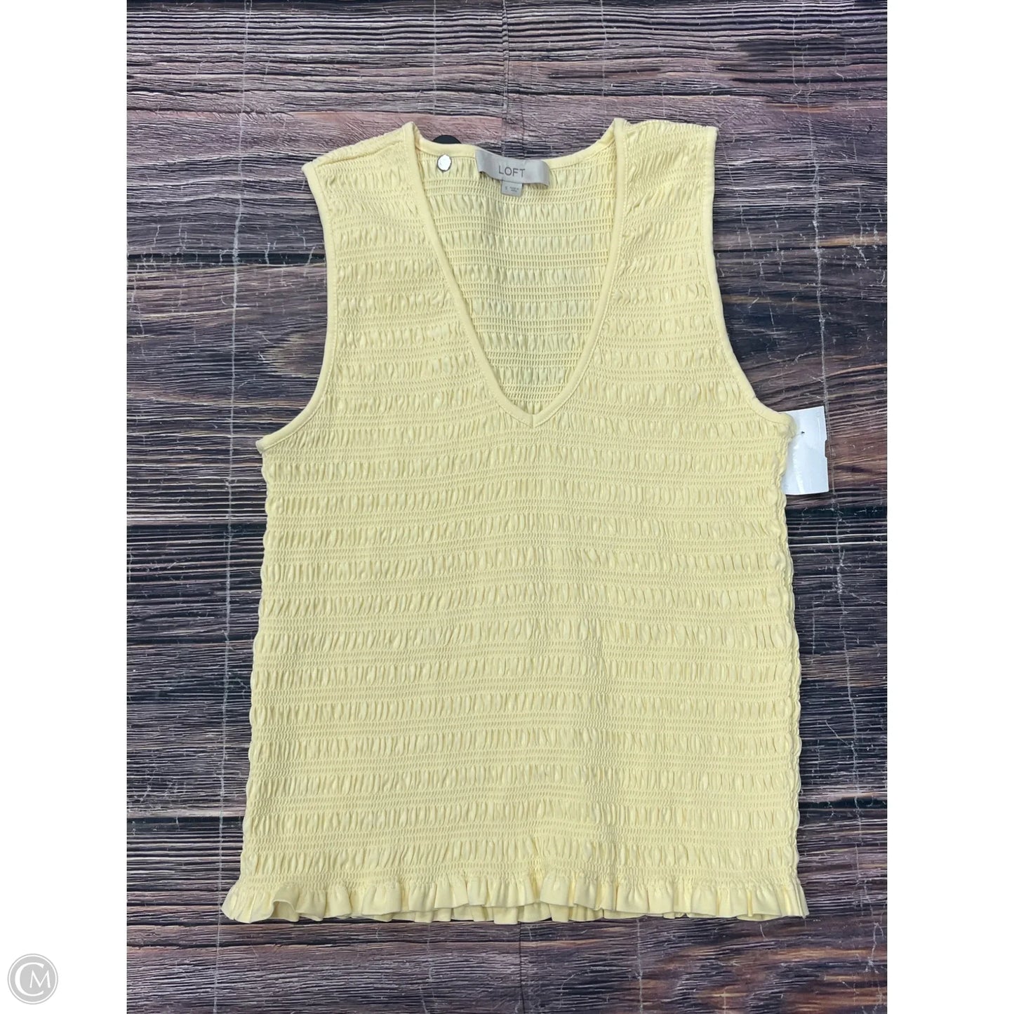Tank Top By Loft In Yellow, Size: S
