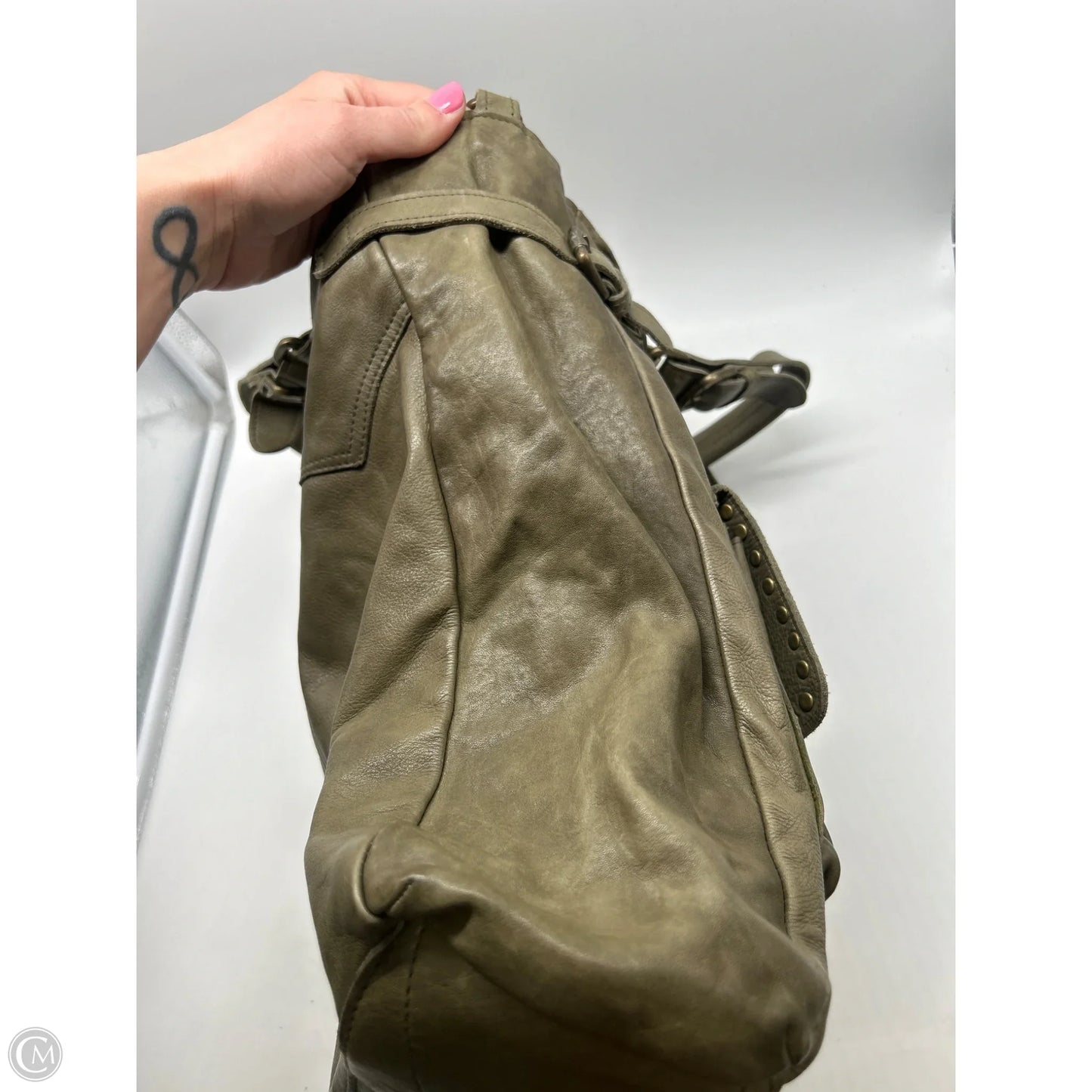 Handbag Leather By Clothes Mentor, Size: Large