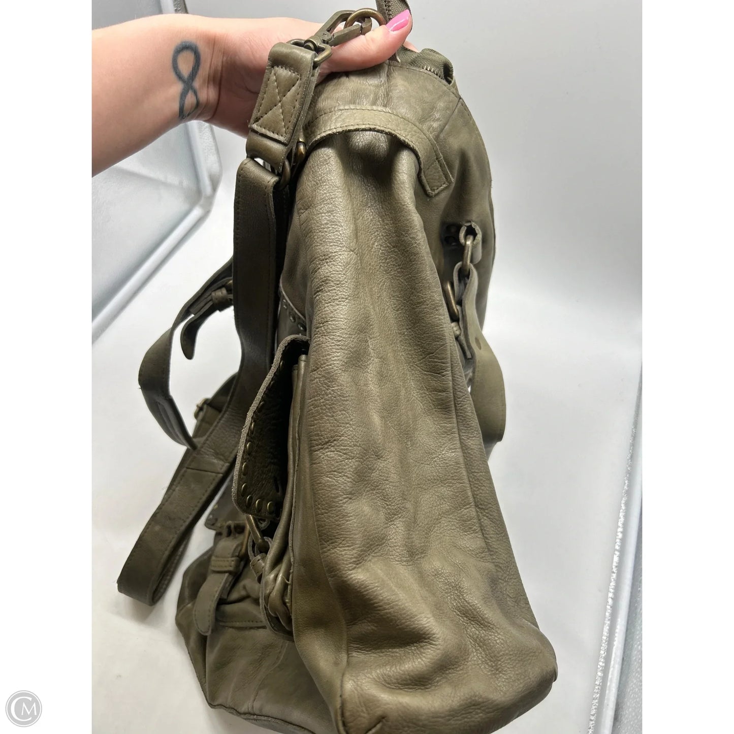 Handbag Leather By Clothes Mentor, Size: Large