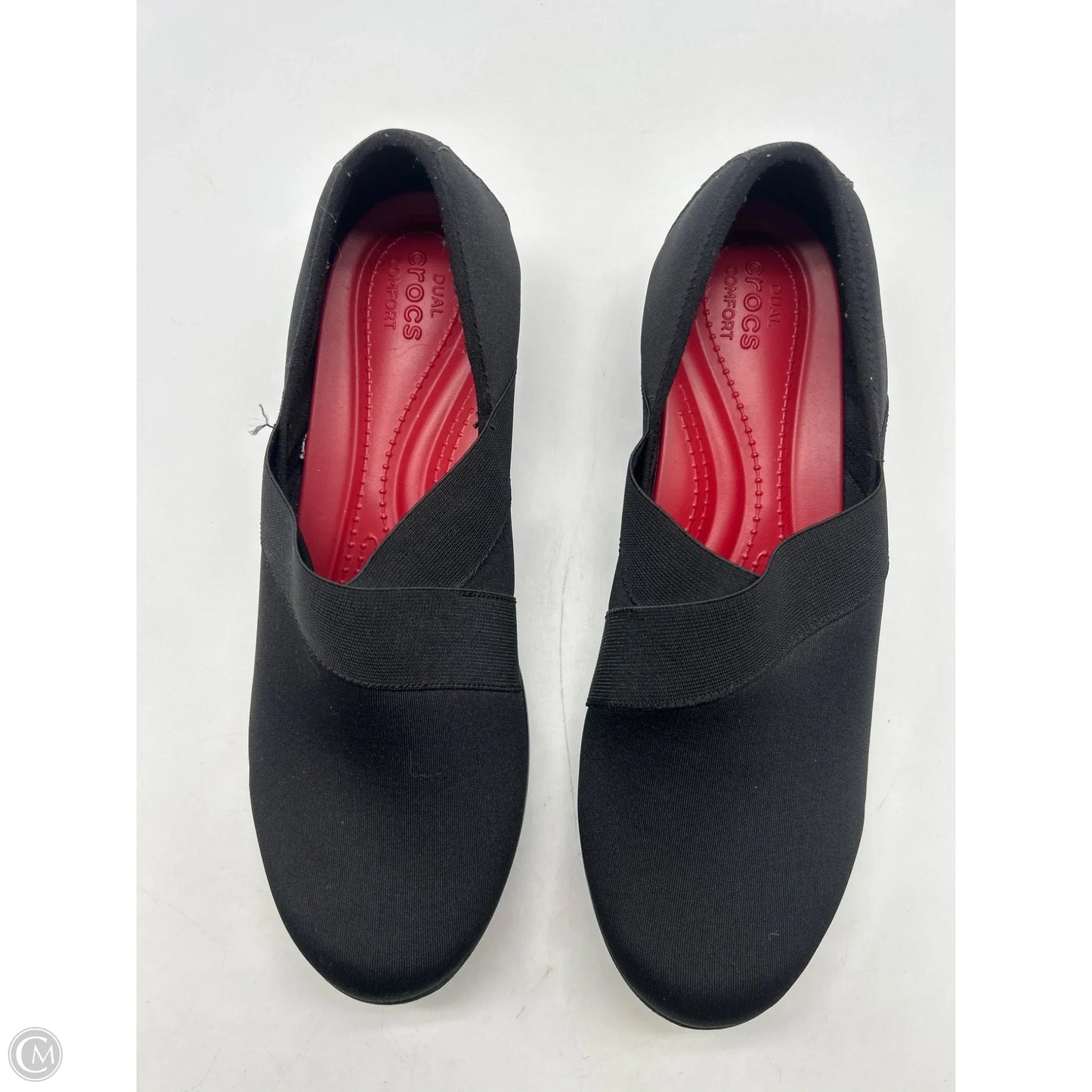Shoes Heels Wedge By Crocs In Black, Size: 11