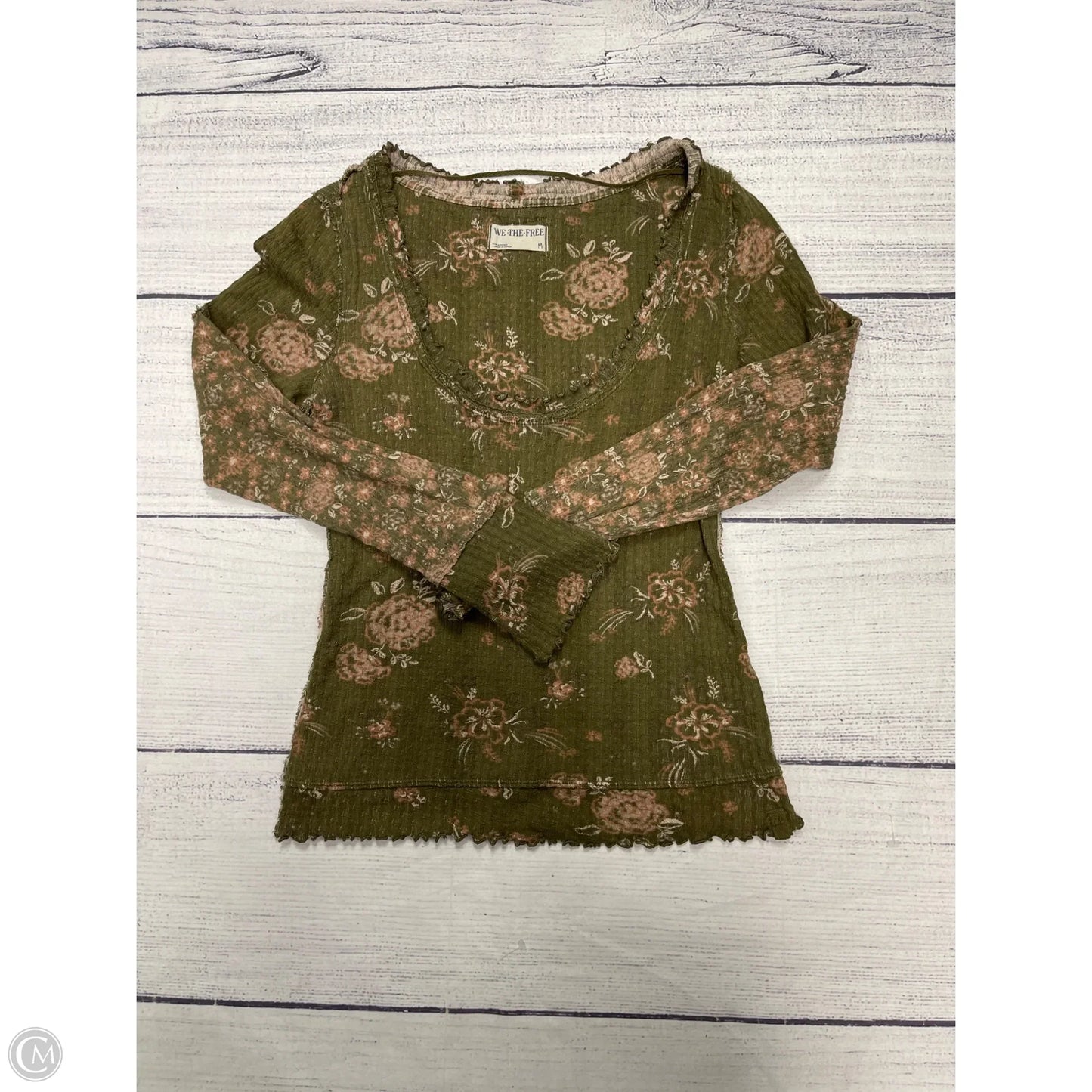Top Long Sleeve By We The Free In Green, Size: M