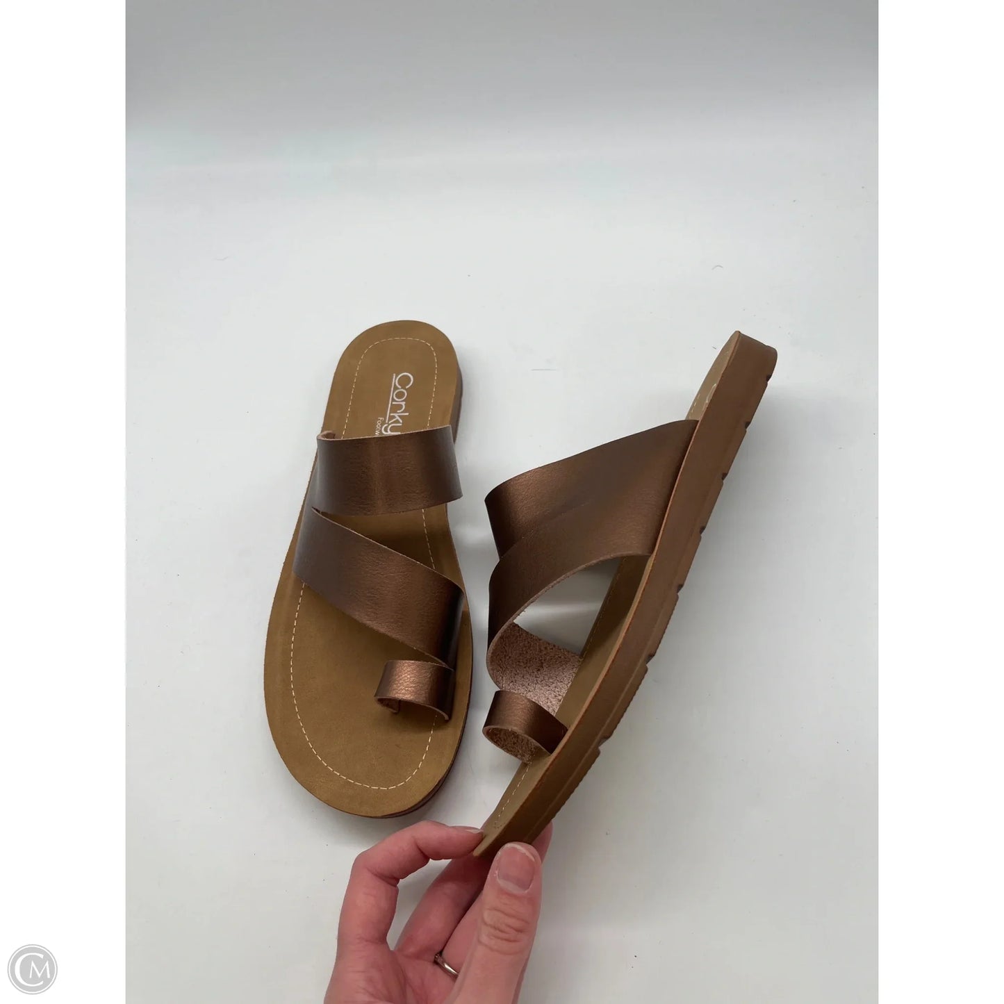 Sandals Flats By Corkys In Bronze, Size: 10