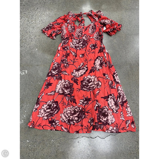 Dress Casual Short By Anthropologie In Floral Print, Size: Mp