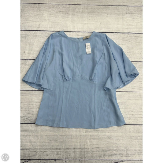 Top Short Sleeve By Loft In Blue, Size: 10