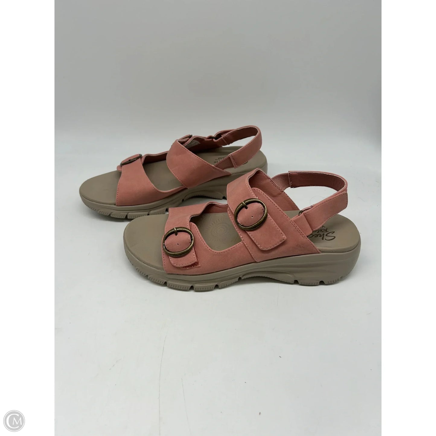 Sandals Heels Wedge By Skechers In Pink, Size: 8