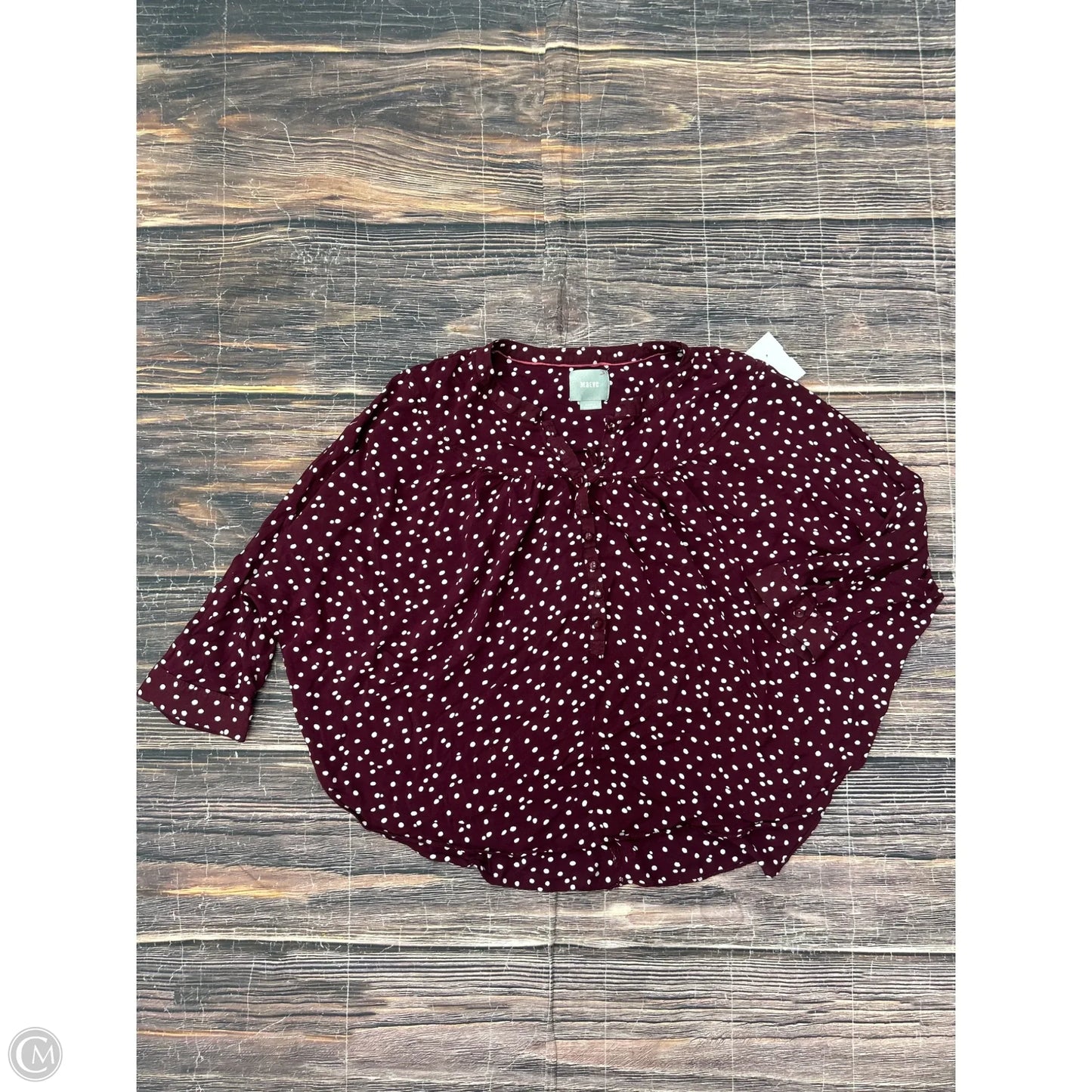 Top 3/4 Sleeve By Maeve In Purple, Size: S