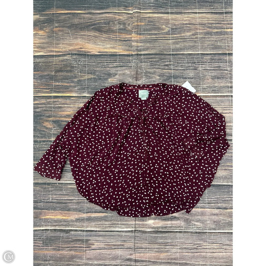 Top 3/4 Sleeve By Maeve In Purple, Size: S