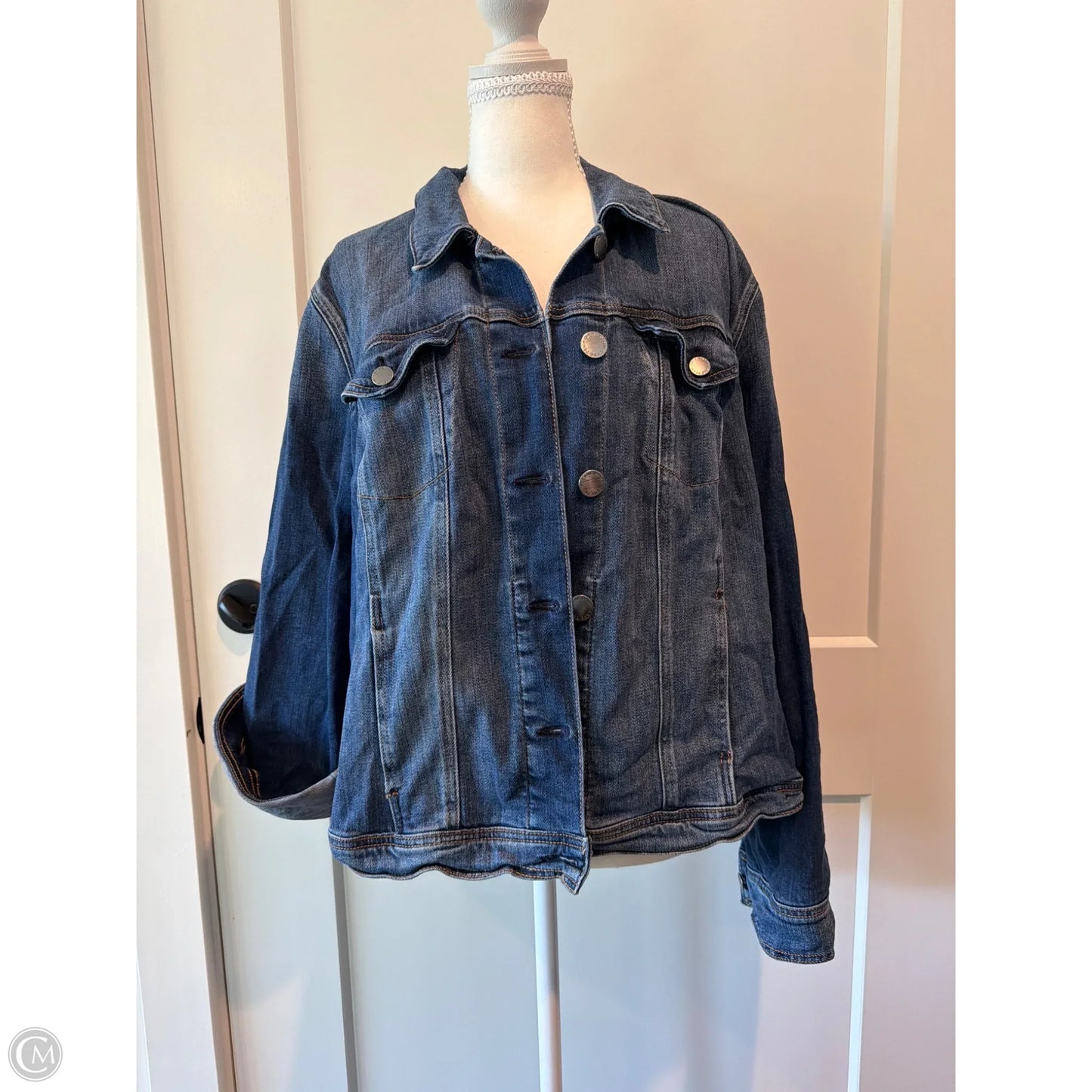 Jacket Denim By Lane Bryant In Blue Denim, Size: 20