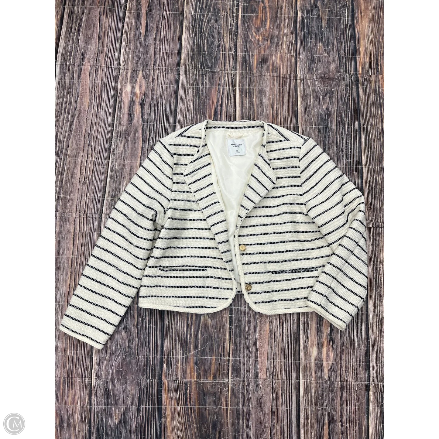 Blazer By Abercrombie And Fitch In Cream, Size: Xl