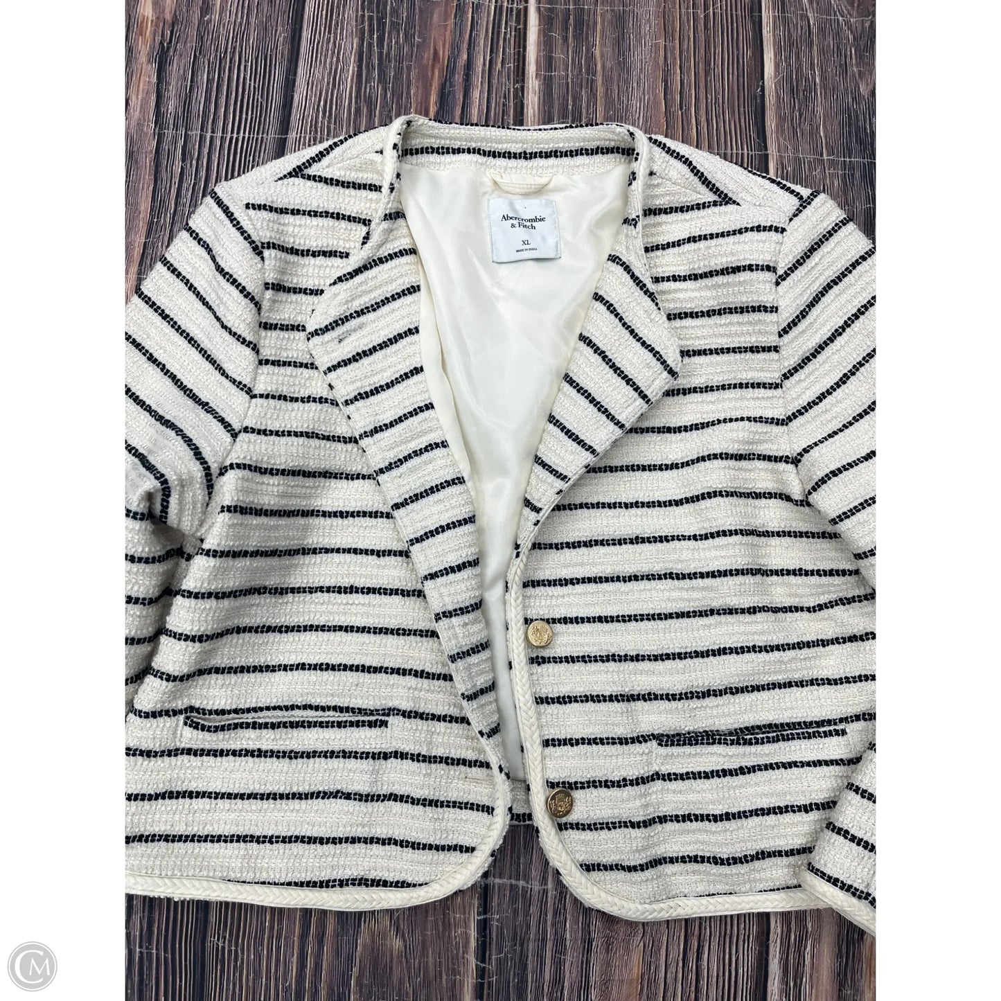Blazer By Abercrombie And Fitch In Cream, Size: Xl