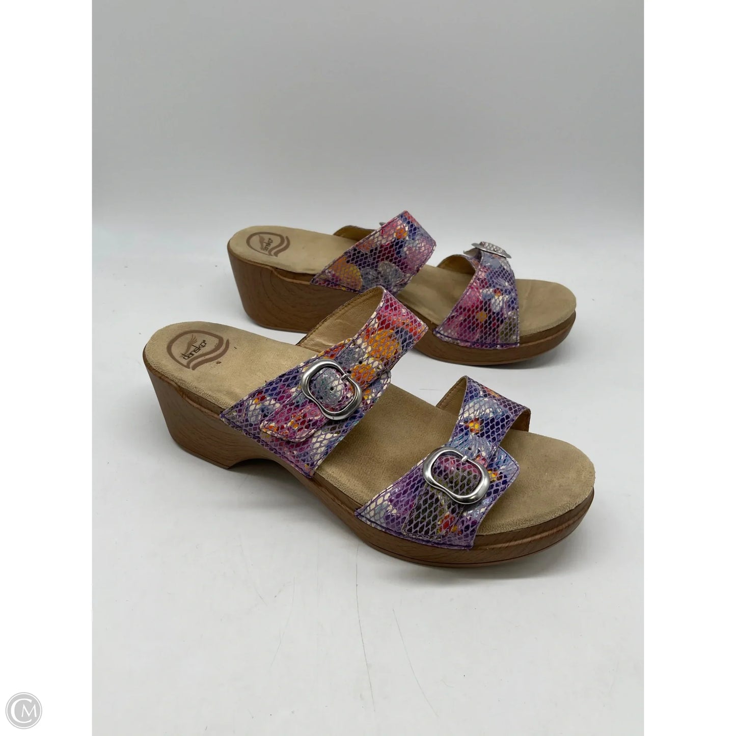 Sandals Heels Block By Dansko In Purple, Size: 11