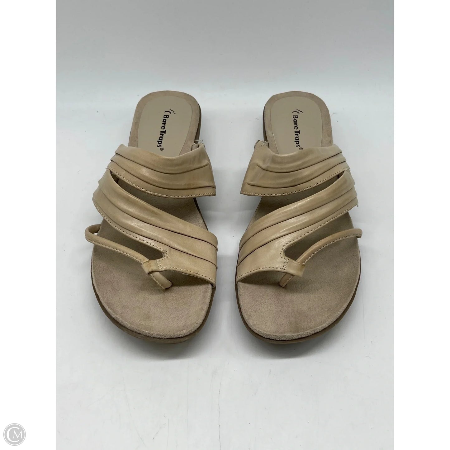 Sandals Heels Wedge By Bare Traps In Tan, Size: 11