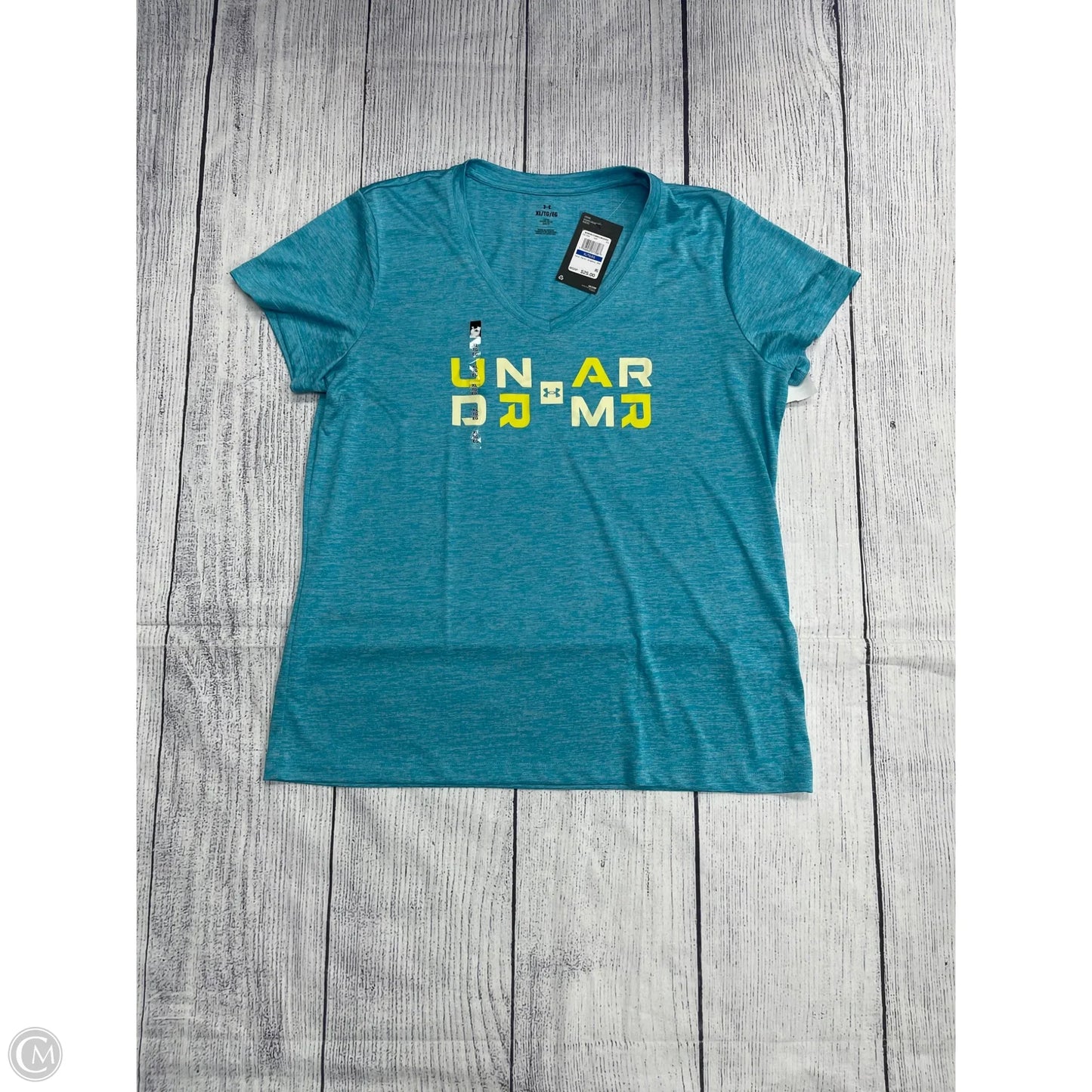 Athletic Top Short Sleeve By Under Armour In Blue, Size: Xl
