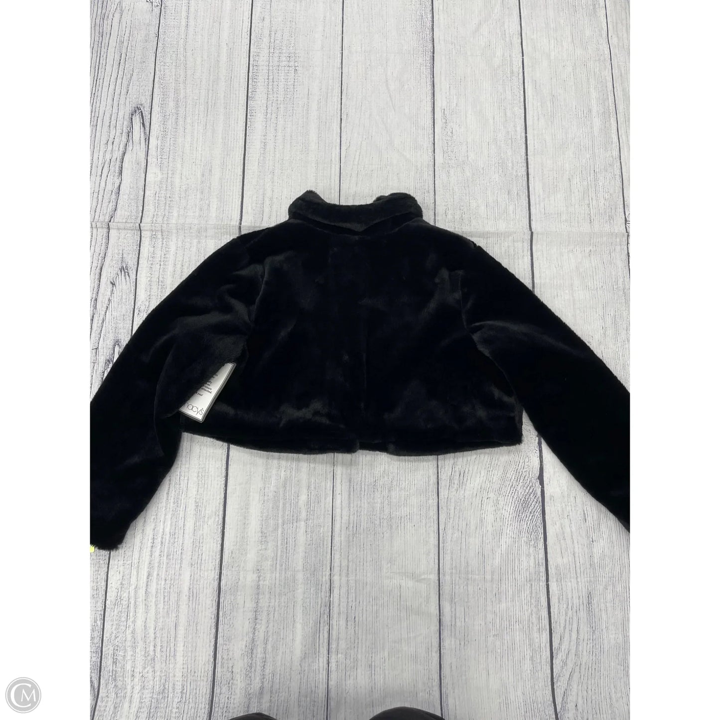 Coat Faux Fur & Sherpa By Bcx In Black, Size: 2x