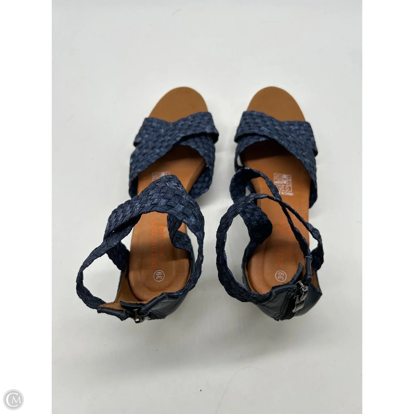 Sandals Heels Wedge By Bernie Mev In Blue, Size: 8.5