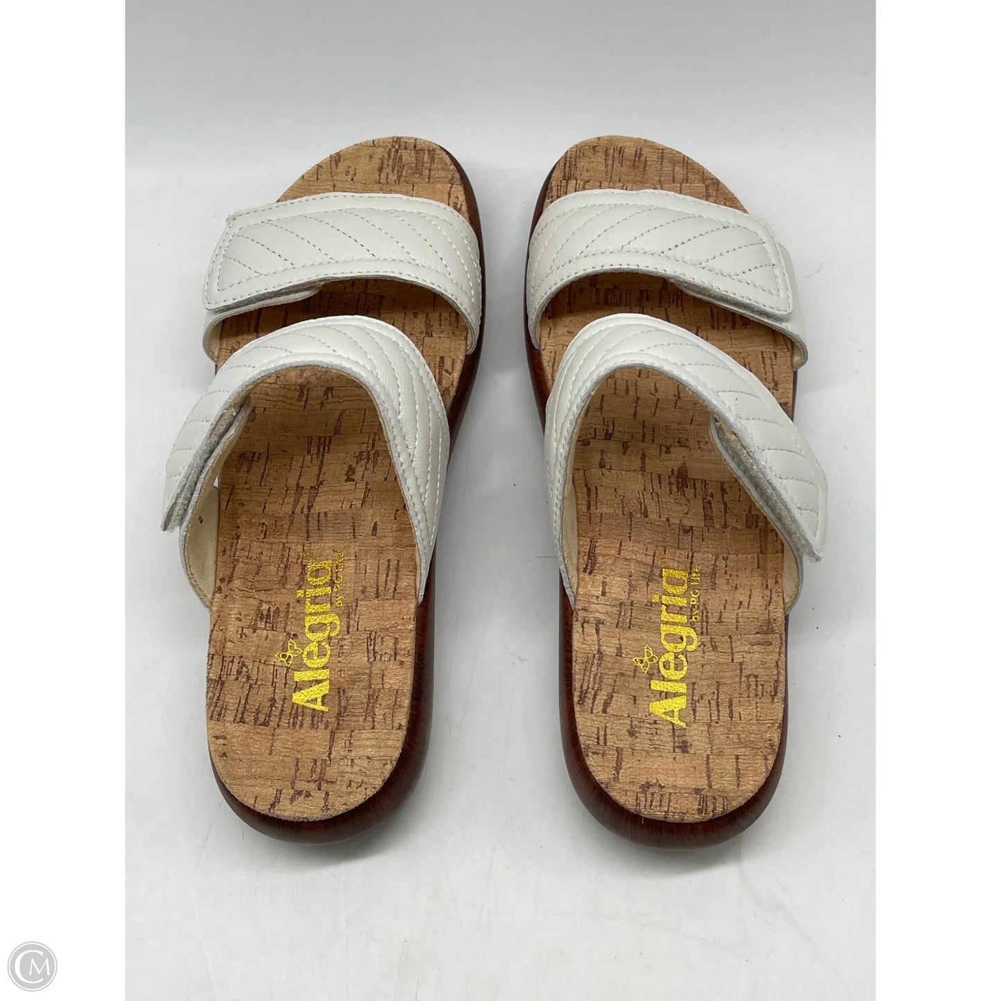 Sandals Heels Wedge By Alegria In White, Size: 7.5