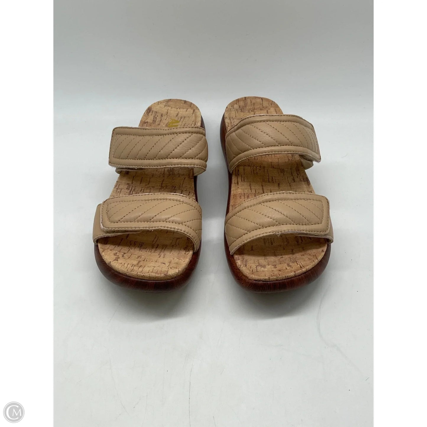 Sandals Heels Wedge By Alegria In Tan, Size: 7.5