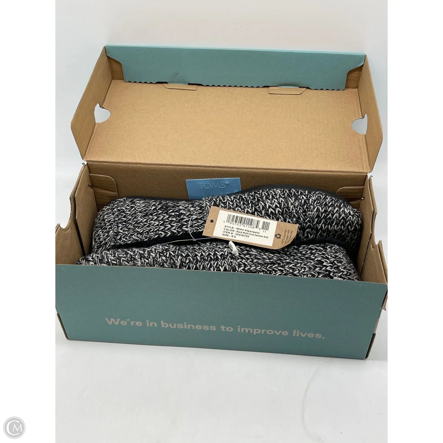 Shoes Flats By Toms In Black, Size: 6.5