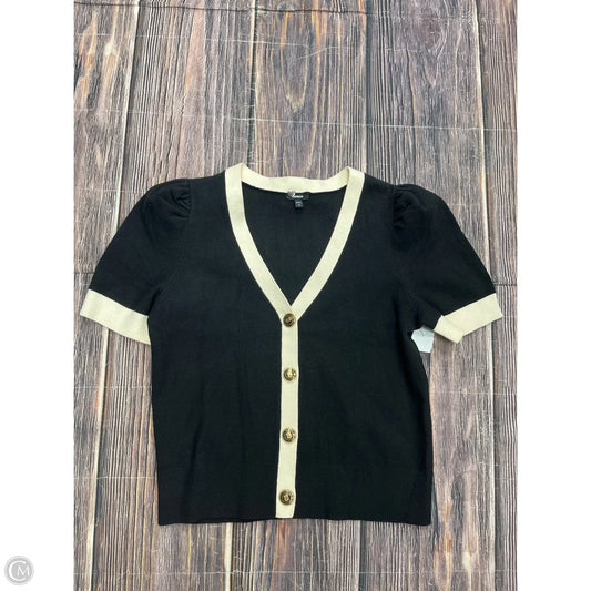 Sweater Cardigan By Express In Black & Cream, Size: M