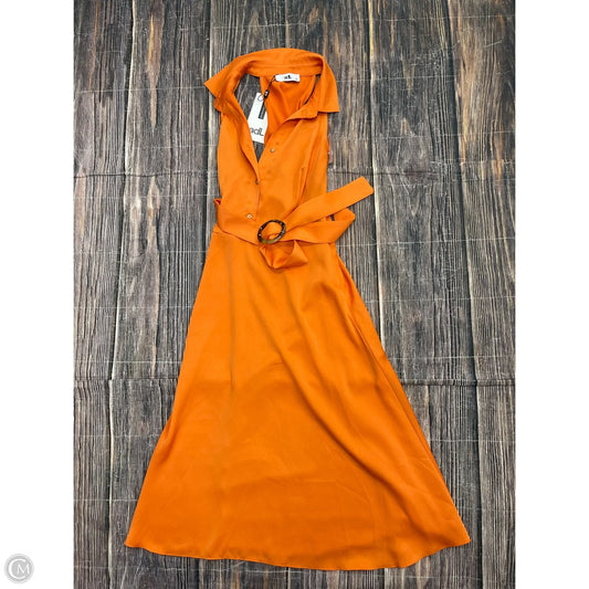 Dress Casual Midi By Clothes Mentor In Orange, Size: M
