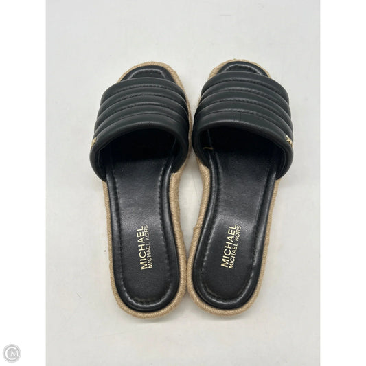Sandals Flats By Michael By Michael Kors In Black, Size: 6.5
