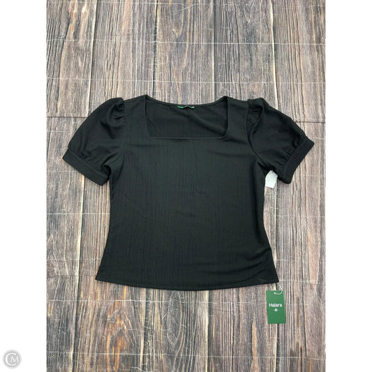 Top Short Sleeve By Halara In Black, Size: L