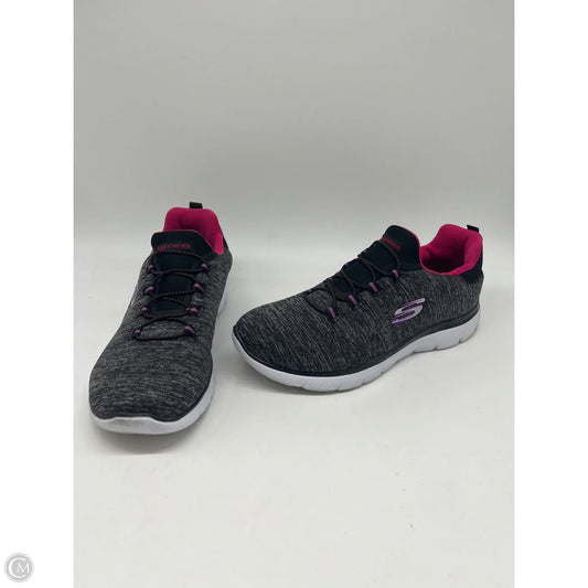 Shoes Athletic By Skechers In Grey & Pink, Size: 7.5