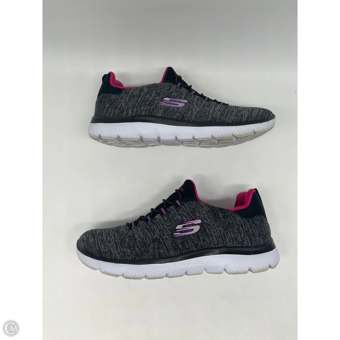 Shoes Athletic By Skechers In Grey & Pink, Size: 7.5