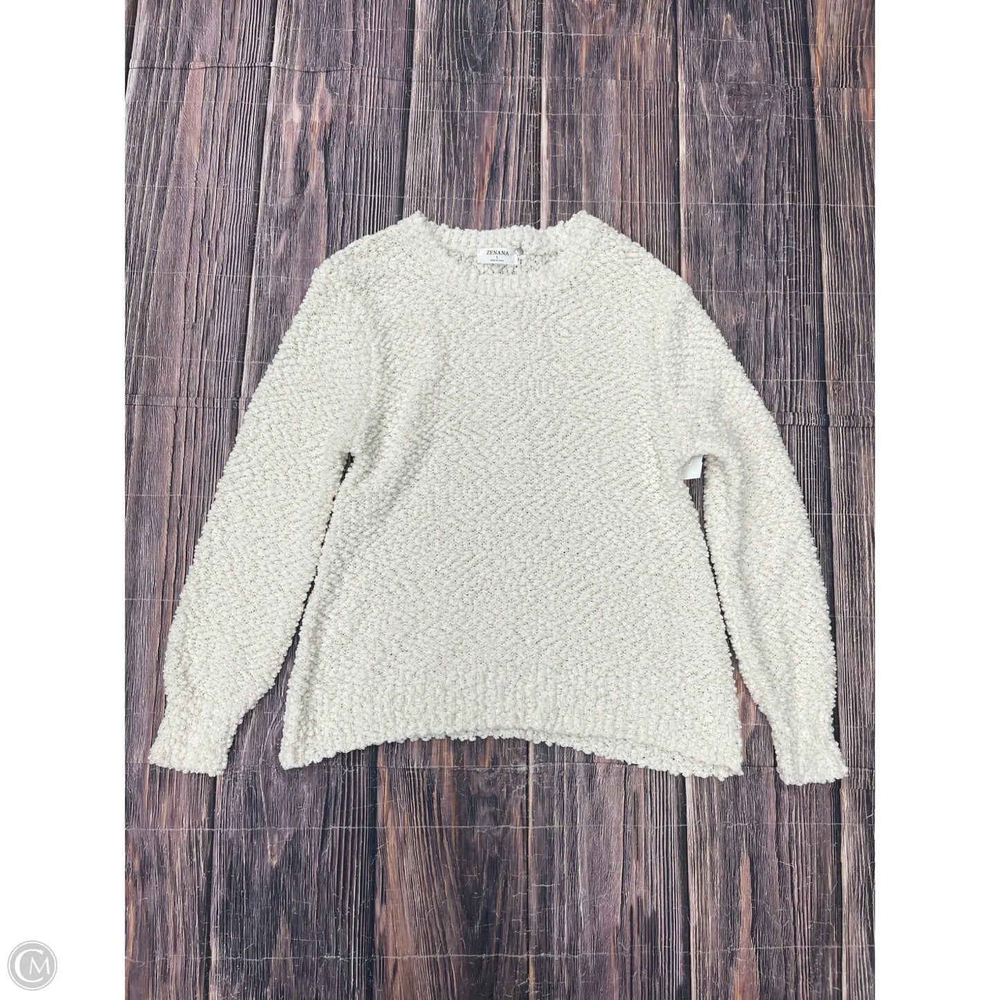 Sweater By Zenana In Cream, Size: L
