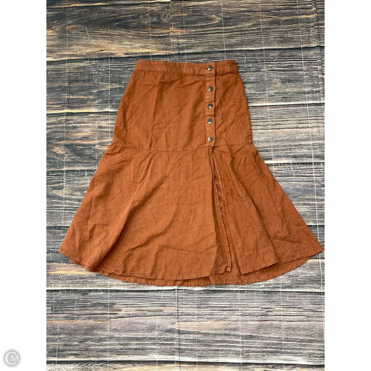 Skirt Midi By Free People In Orange, Size: 4