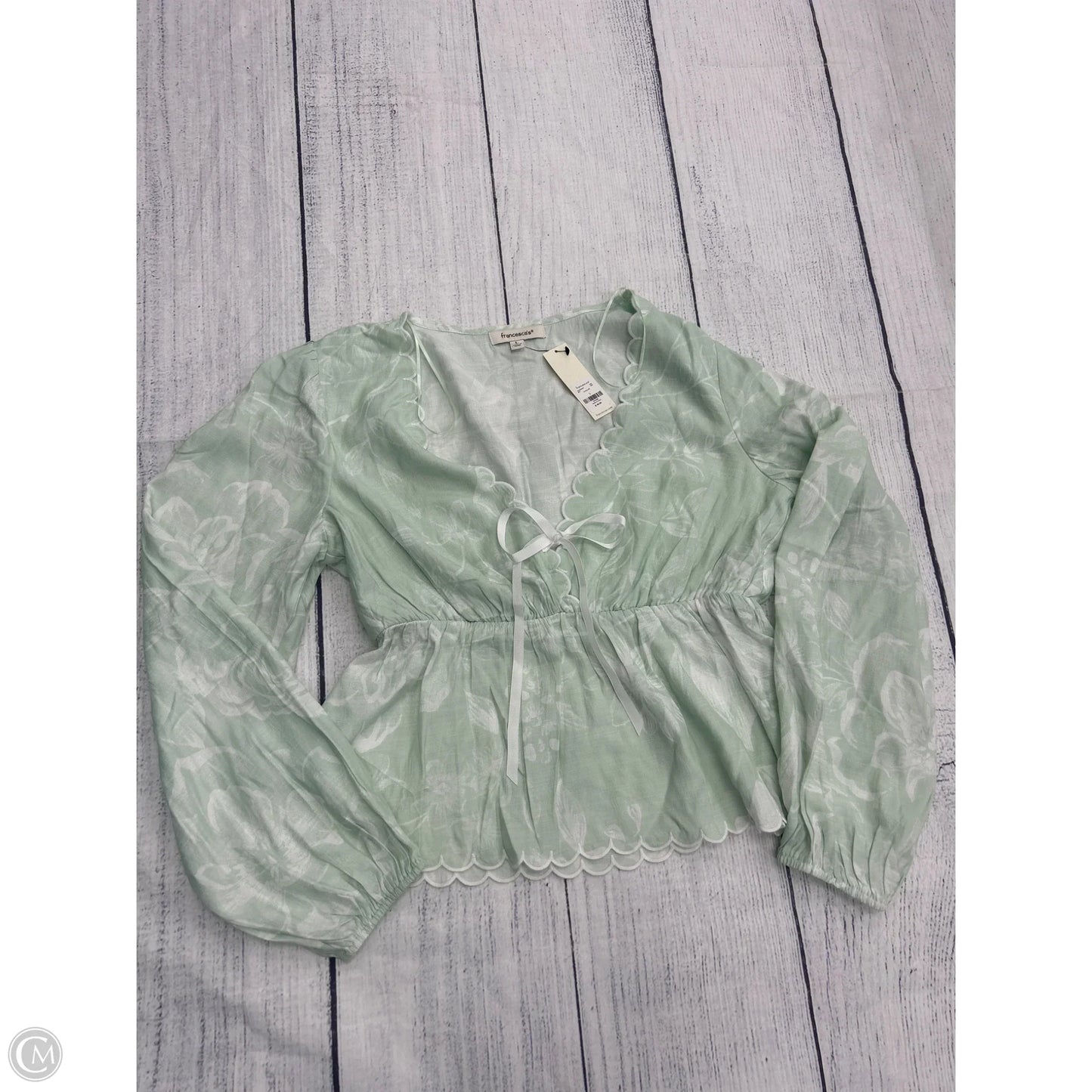 Top Long Sleeve By Francesca's In Green, Size: L