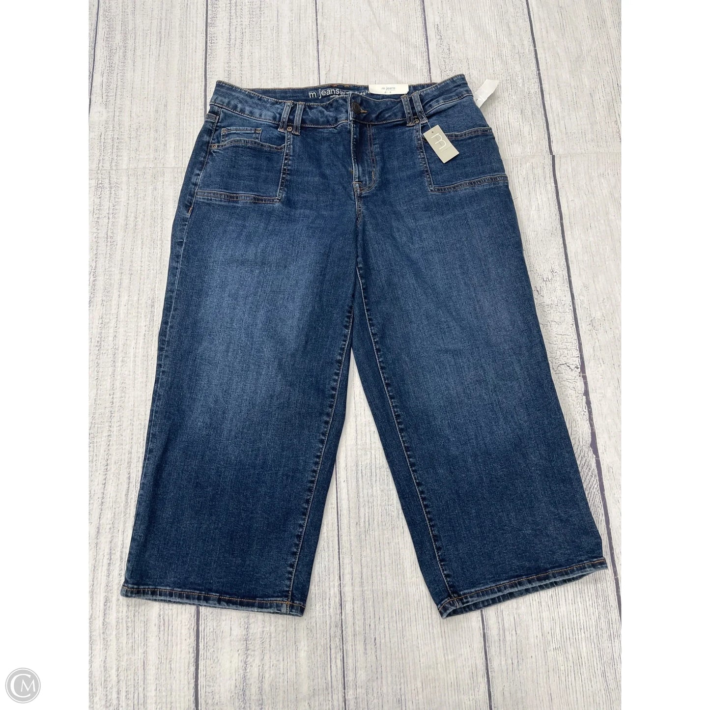 Jeans Cropped By Maurices In Blue Denim, Size: 14