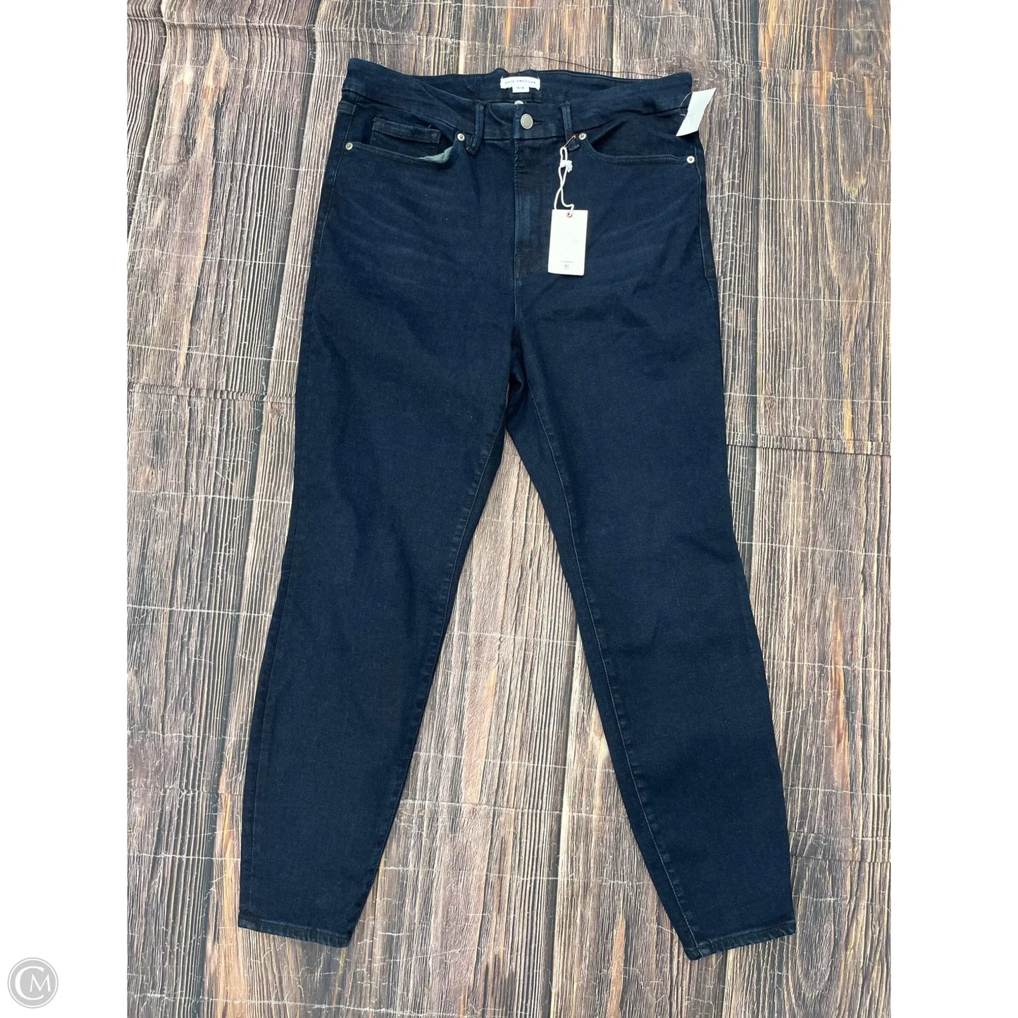 Jeans Skinny By Good American In Blue, Size: 14