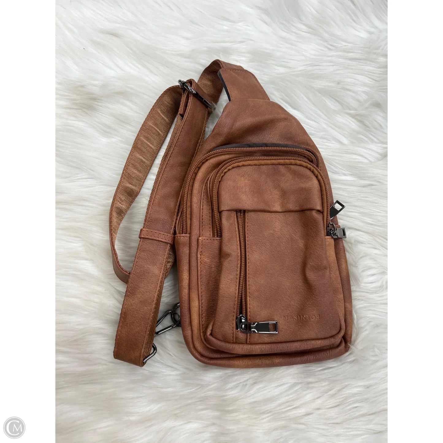 Crossbody Leather By Clothes Mentor, Size: Medium