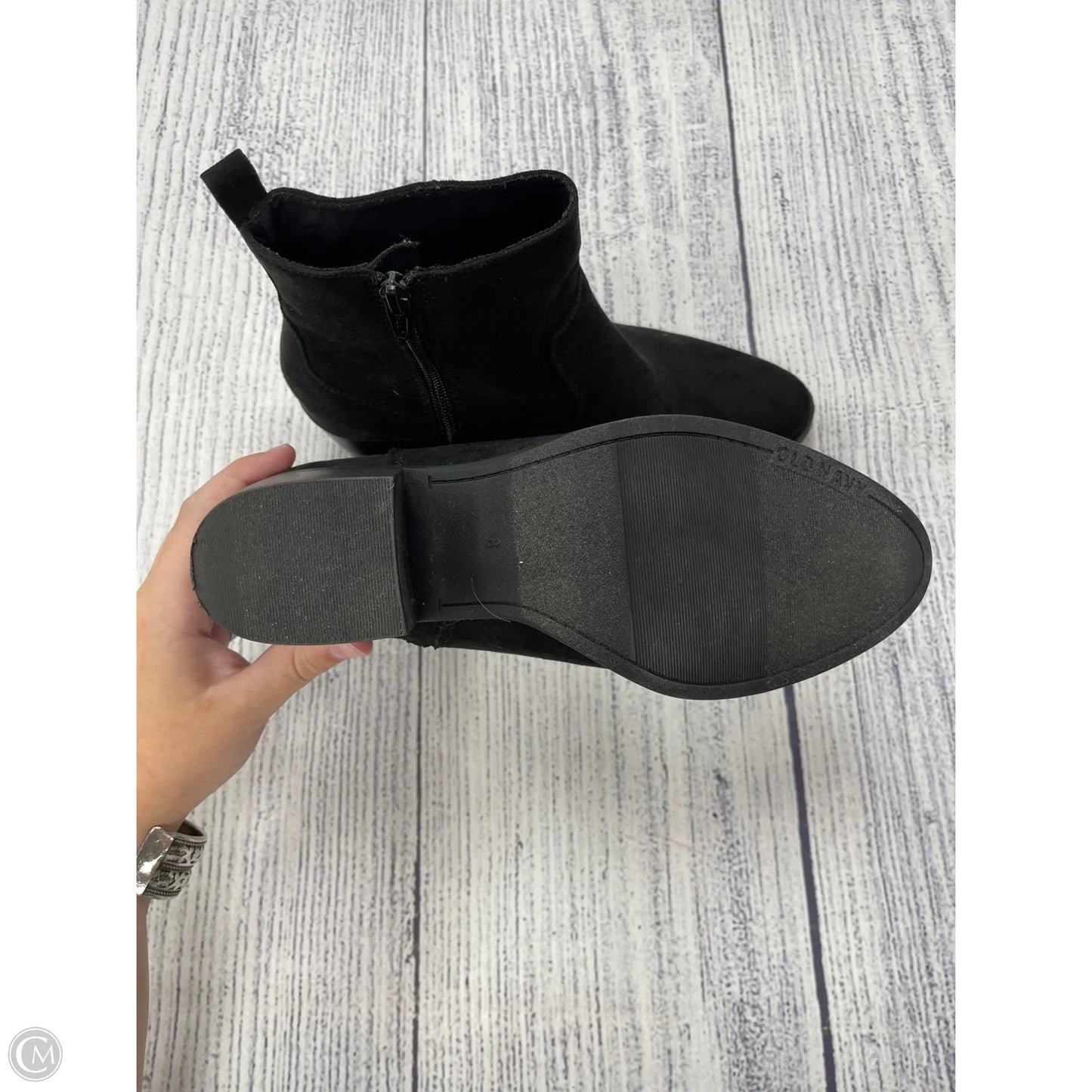 Boots Ankle Heels By Old Navy In Black, Size: 8