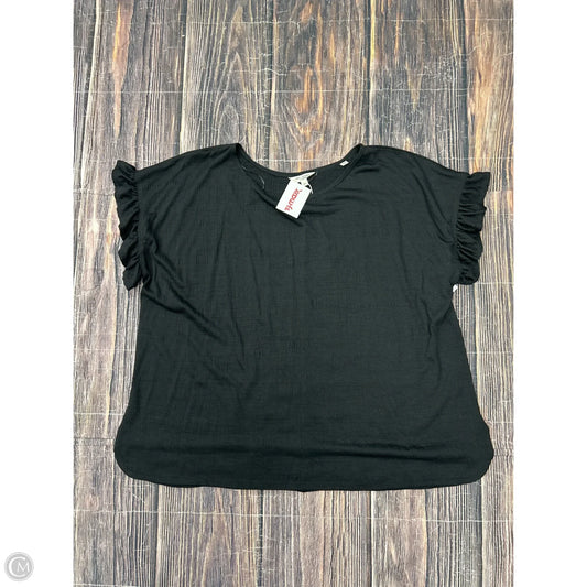 Top Short Sleeve By Max Studio In Black, Size: 2x