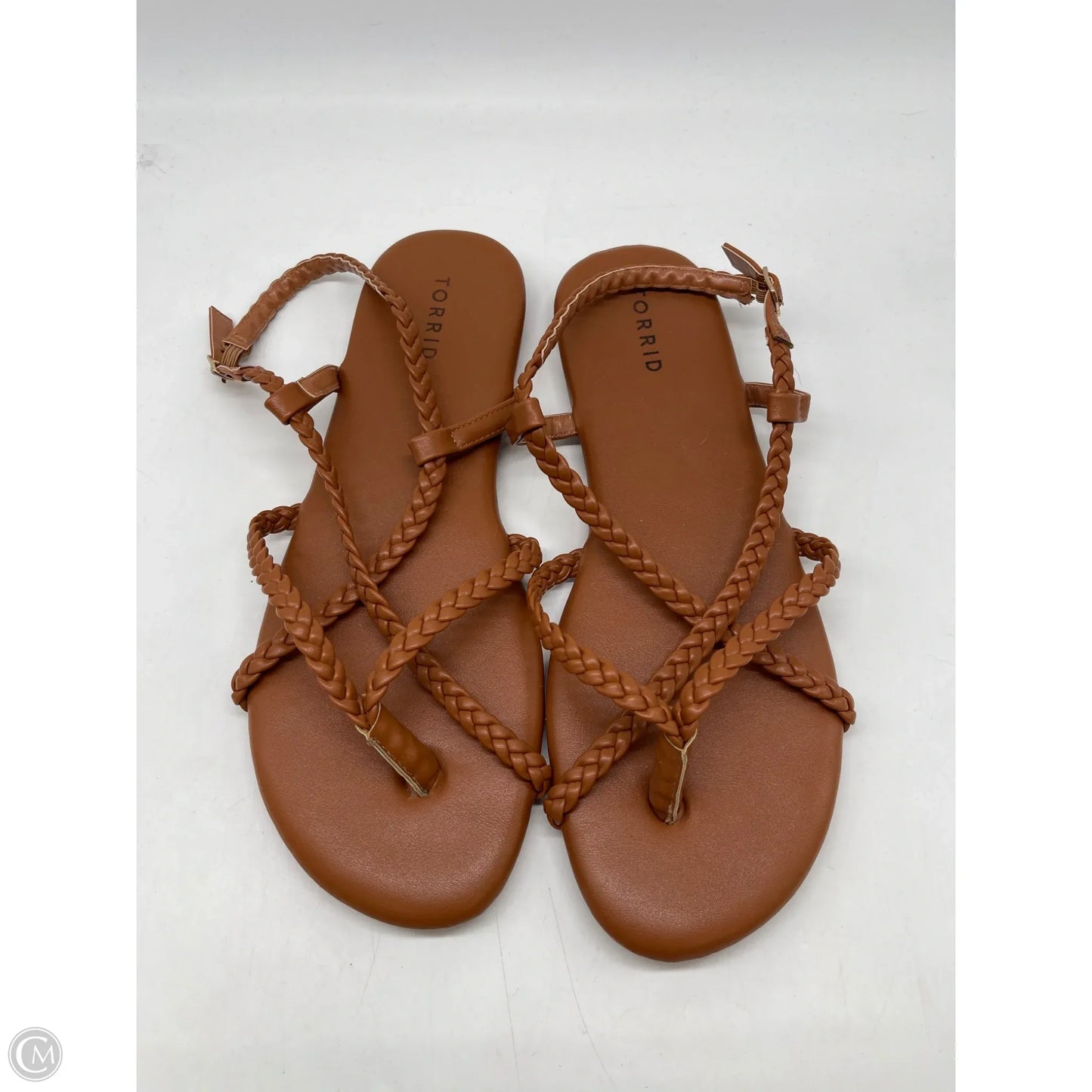 Sandals Flats By Torrid In Brown, Size: 10