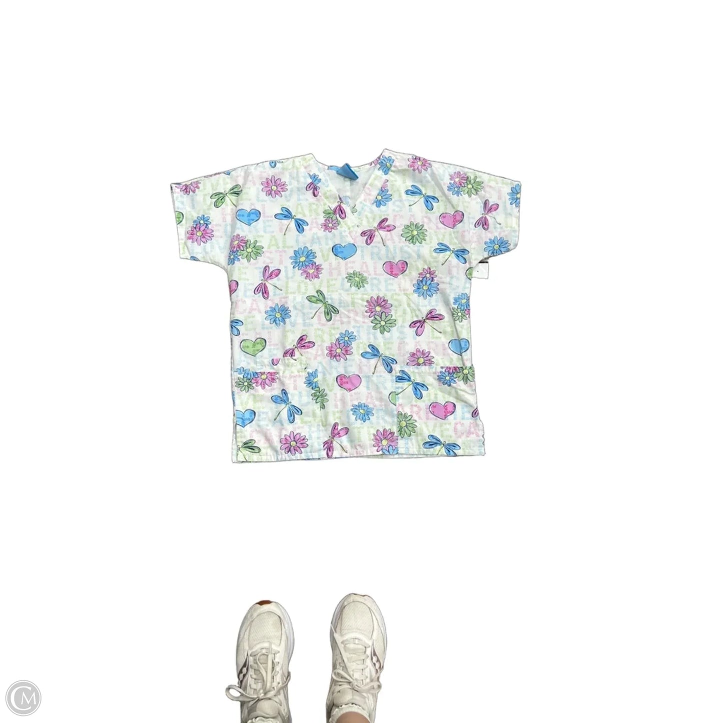 Top Short Sleeve By Clothes Mentor In White, Size: S