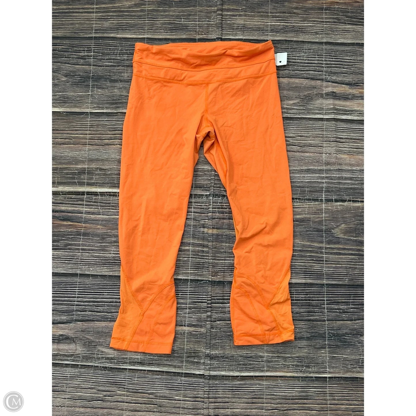 Athletic Leggings Capris By Lululemon In Orange, Size: M