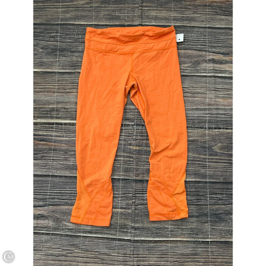Athletic Leggings Capris By Lululemon In Orange, Size: M