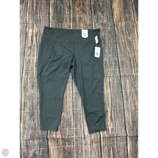 Athletic Leggings Capris By Xersion In Grey, Size: 2x