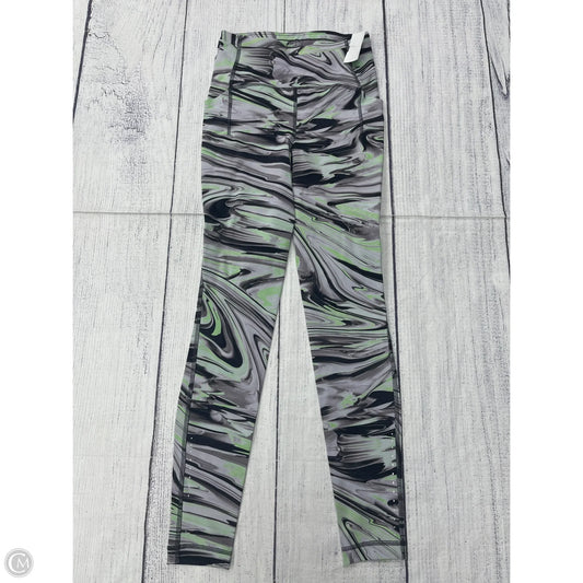 Athletic Leggings By Lululemon In Green & Grey, Size: 4