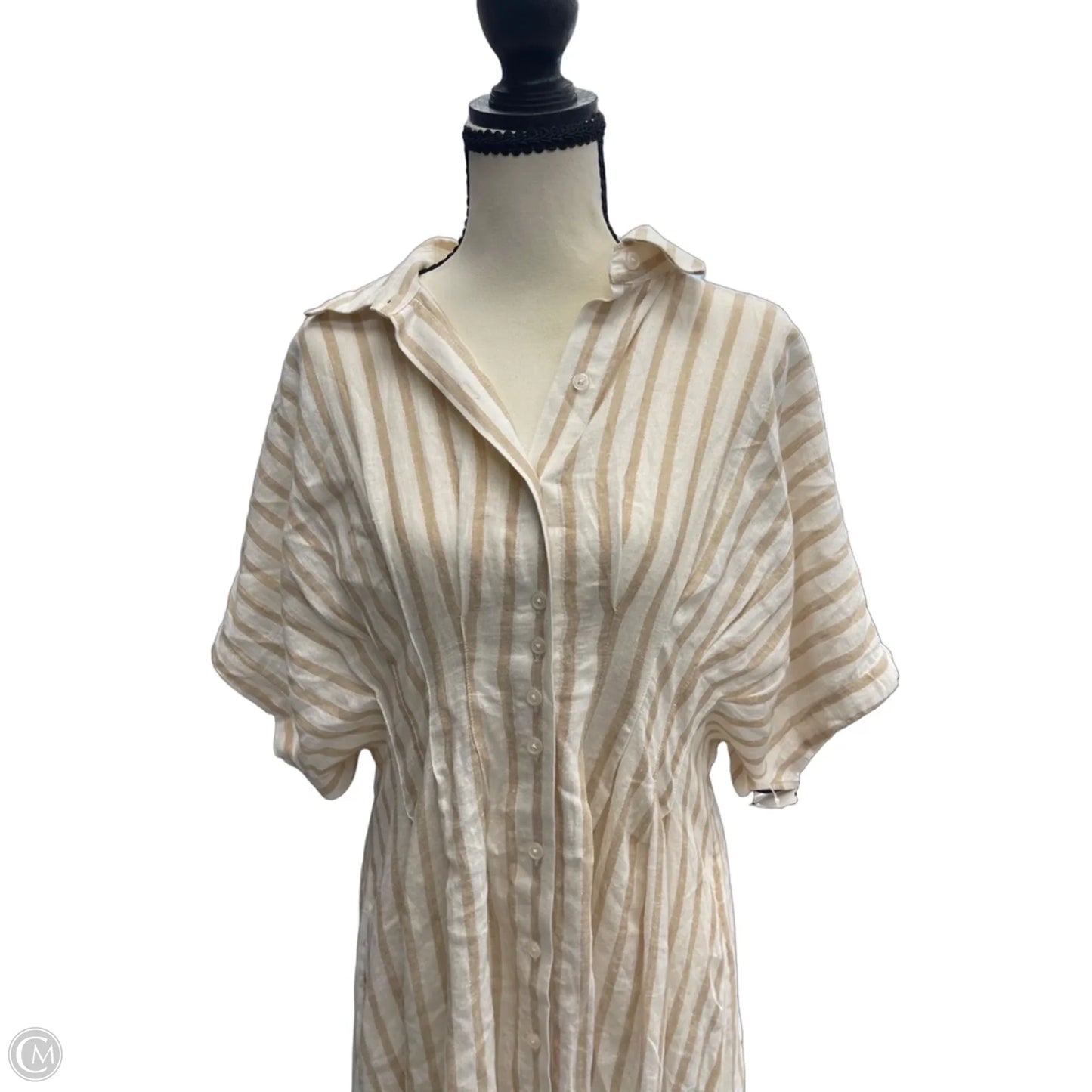 Dress Casual Maxi By Chicos In Gold, Size: M