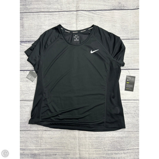 Athletic Top Short Sleeve By Nike In Black, Size: 1x